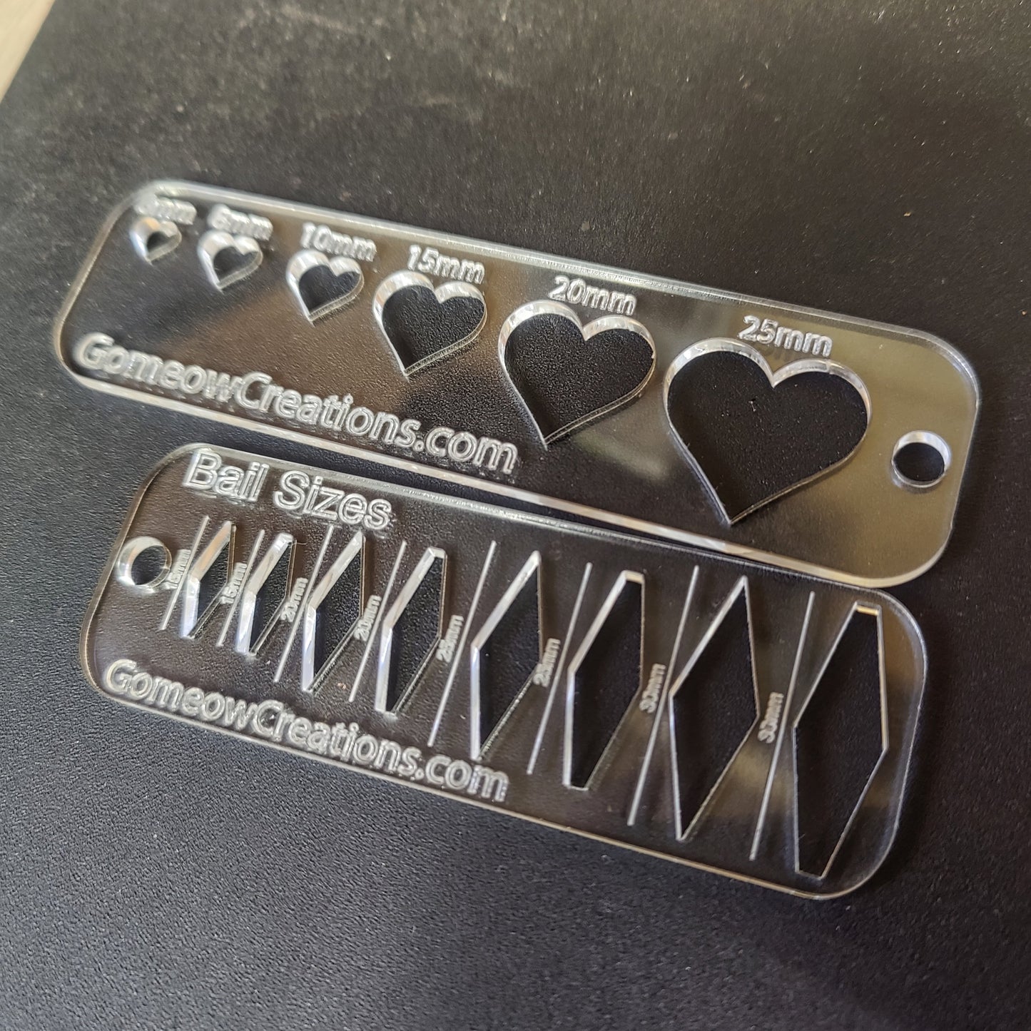 Heart & Bail Size Templates